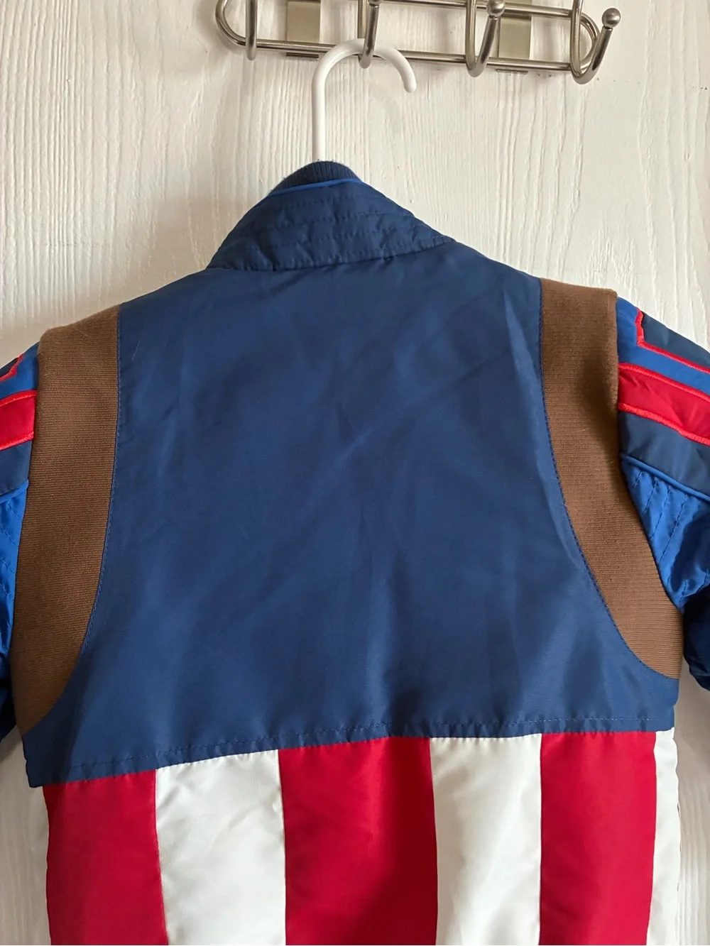 Disney Marvel Captain America Puffer Jacket Size 4 Full Zip Patriotic